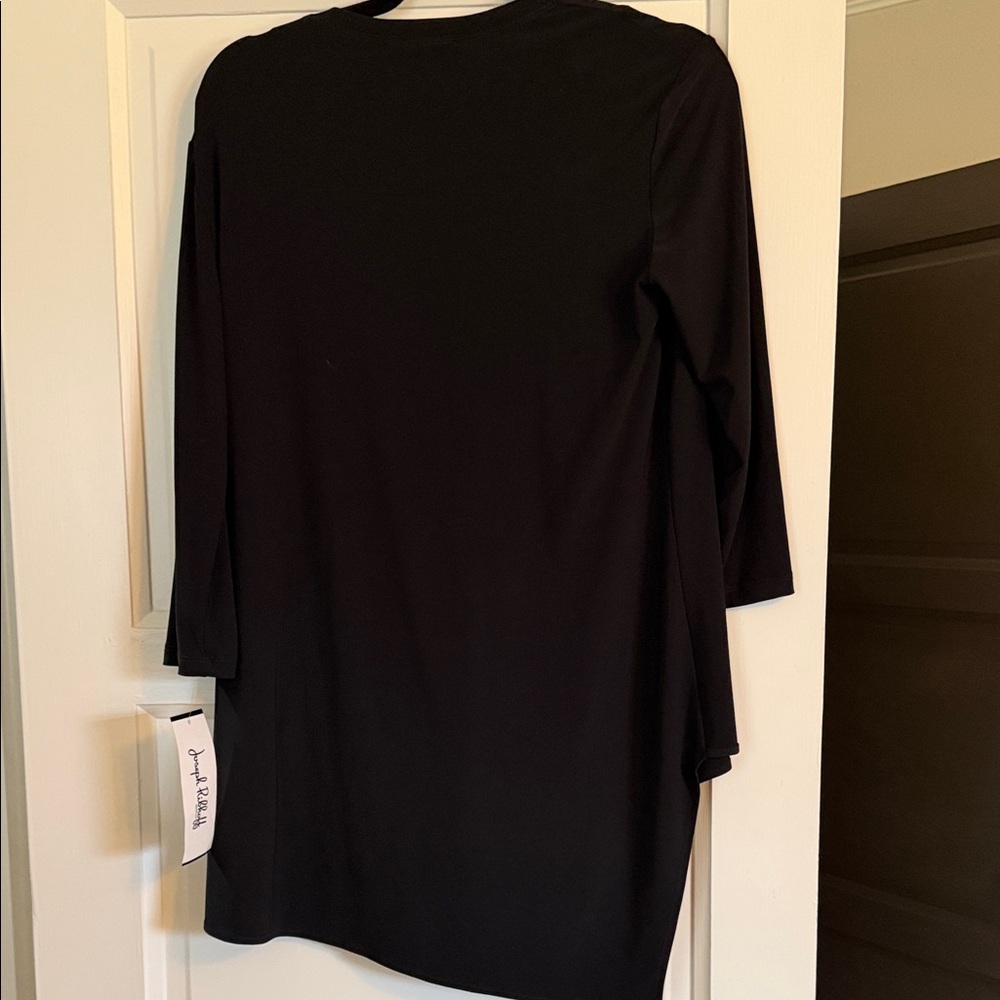 Joseph Ribkoff Black V-Neck Tunic - Picture 6 of 8